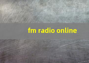 fm radio online